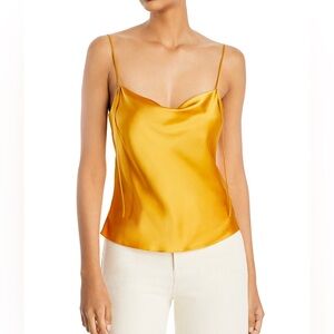 NWT $195 Vince draped satin silk top size L